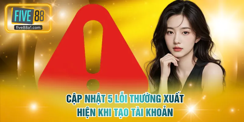 Cập nhật 5 lỗi thường xuất hiện khi tạo tài khoản